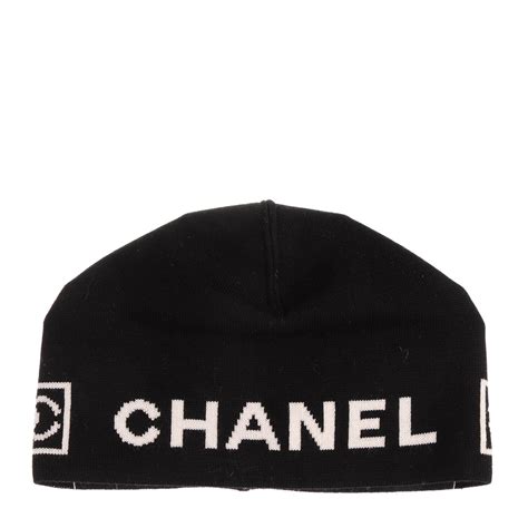 black chanel beanie hat|Chanel headwear.